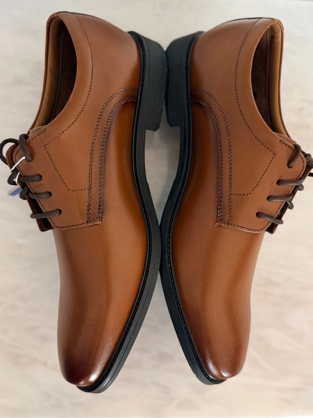 Nunn Bush Baxter Oxford Brown Leather Dress Shoes Mens 11.5 NEW Comfort